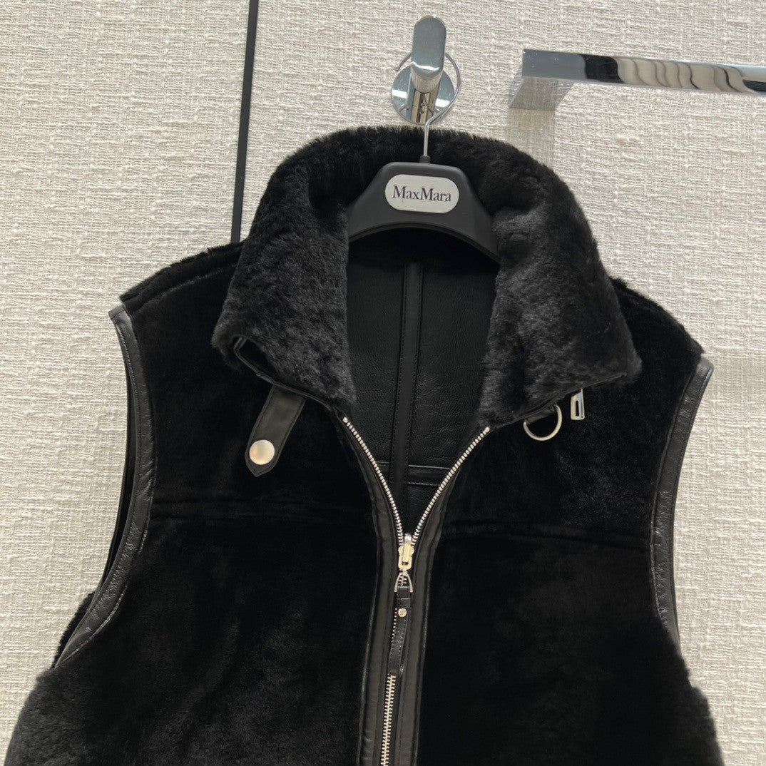 Hermès Reversible long leather vest