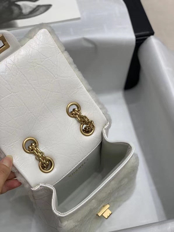 Chanel Mini 2.55 Handbag White