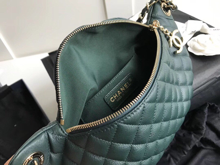 Chanel Matelasse Bum-Bag Waist Porch Green bag