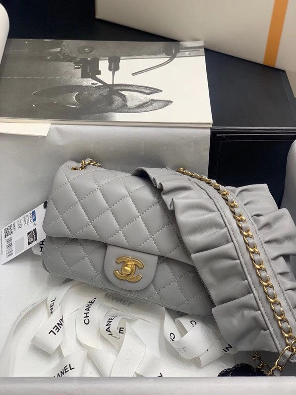 Chanel Bag Romance Rectangular Mini Flap Bag Grey