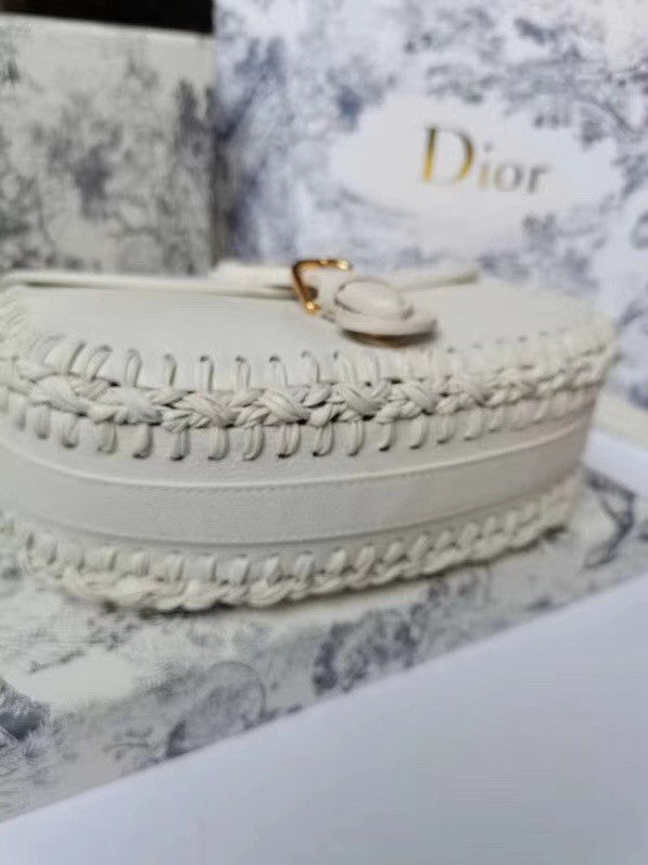 Christian Dior MEDIUM DIOR BOBBY BAG Latte Grained Calfskin with Whipstitched Seams