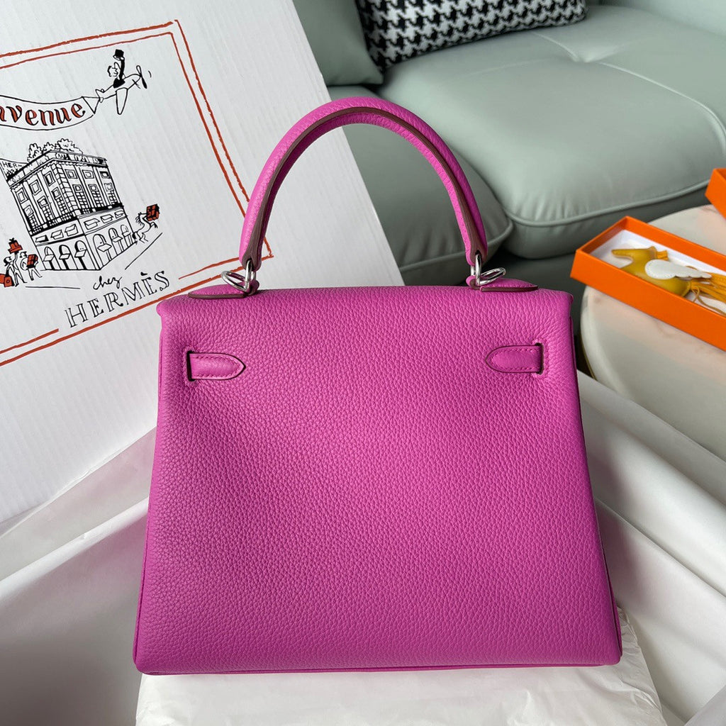 Hermès Magnolia Kelly 25  Togo Palladium Hardware