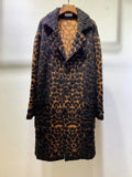 Saint Laurent TAILORED COAT IN LEOPARD-PRINT WOOL AND MOHAIR JACQUARD