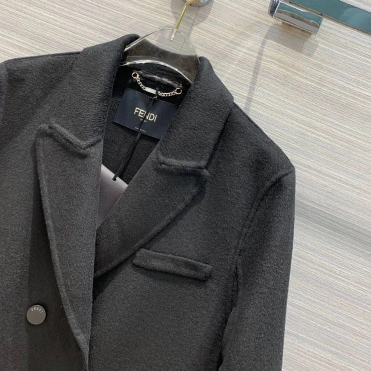 Fendi COAT Black wool coat