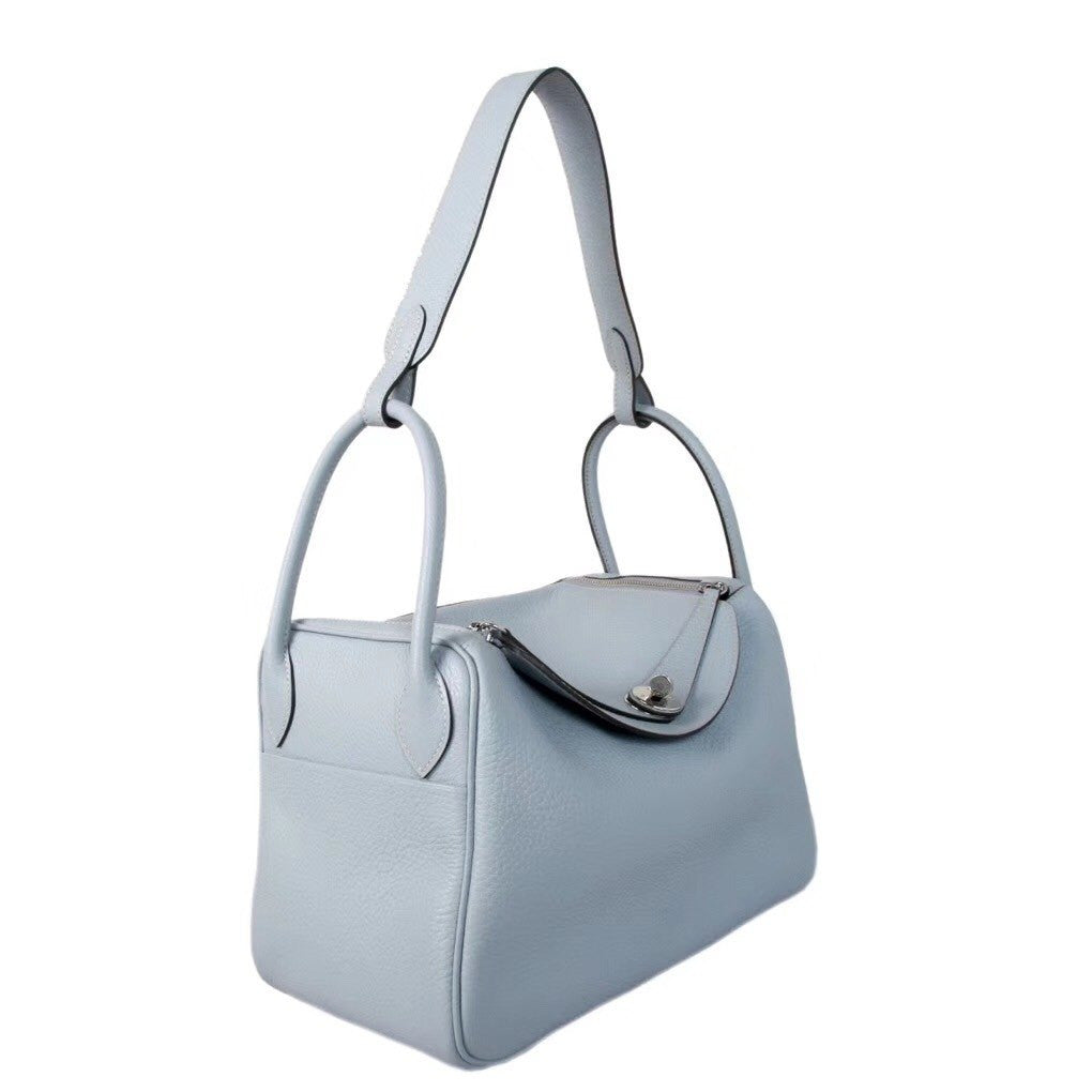 Hermes Lindy 30 Blue Lin Togo Palladium Hardware