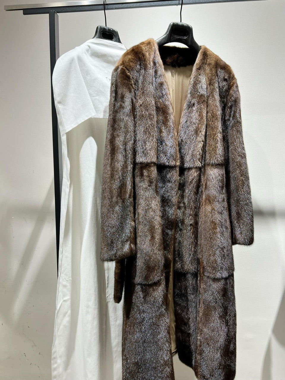 The Row Maxi Tanilo Mink belt coat Neutral