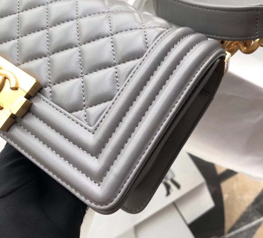 Chanel Small BOY CHANEL Handbag Grey