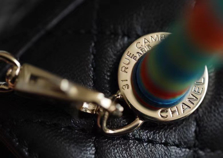 Chanel Mini Flap Bag with Rainbow Top Handle