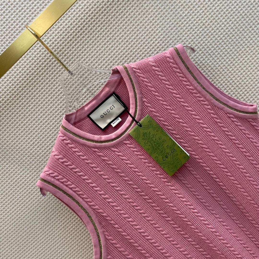 Gucci Double G chain dress Pink