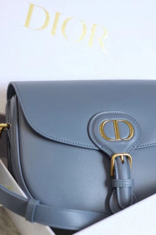 Christian Dior MEDIUM DIOR BOBBY BAG Blue Box Calfskin