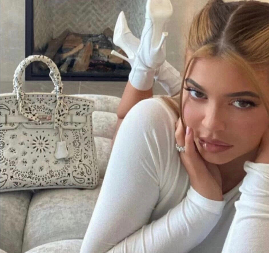 Hermes x Jay Ahr Special Edition custom-embroidering  Red Birkin Bag 30cm Epsom Leather Gold Hardware [Carry by Kylie Jenner, Cardi B]