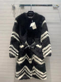 Givenchy chevron coat - Black