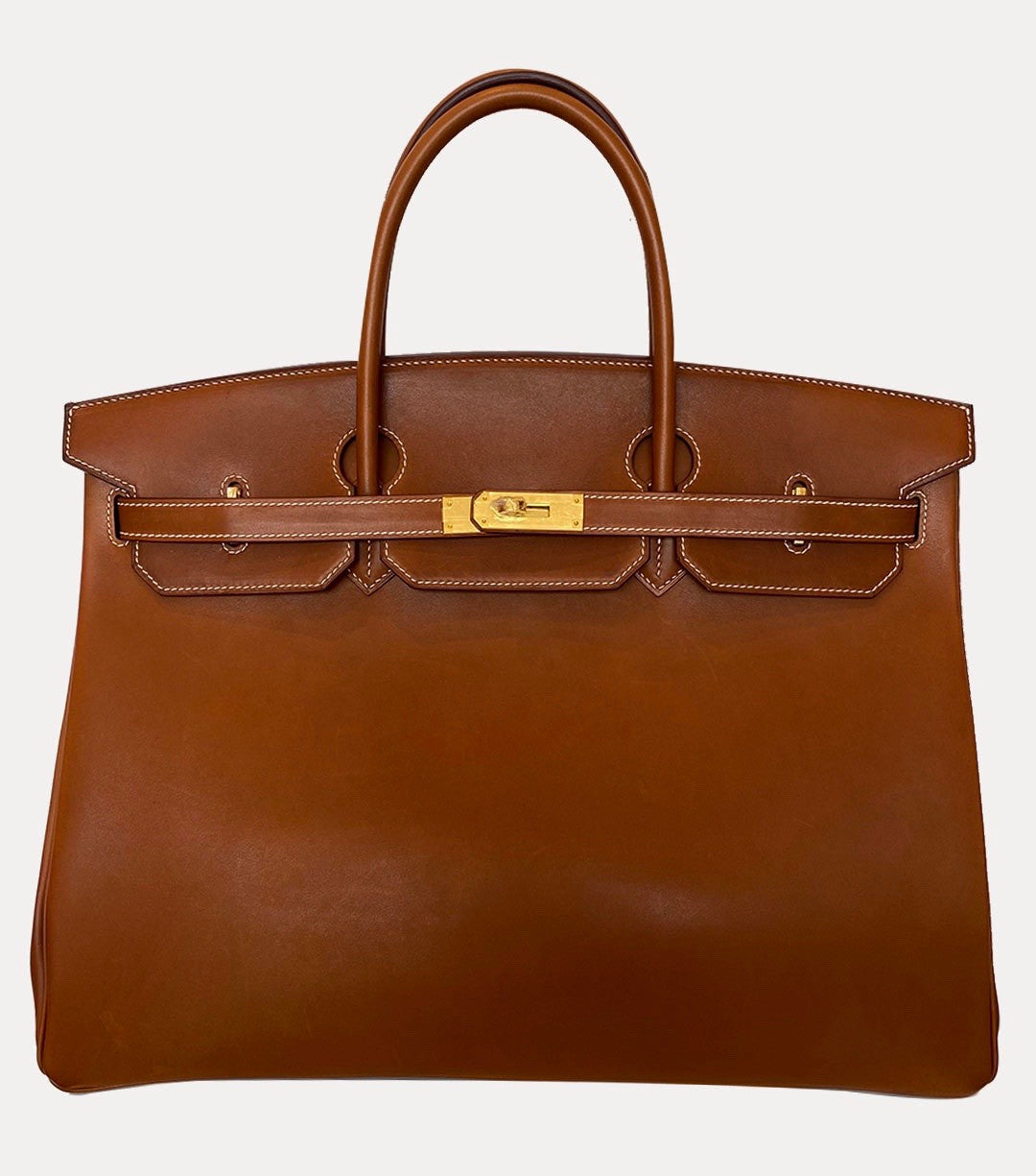 Hermes Birkin 40 Fauve Barenia Leather Gold Hardware