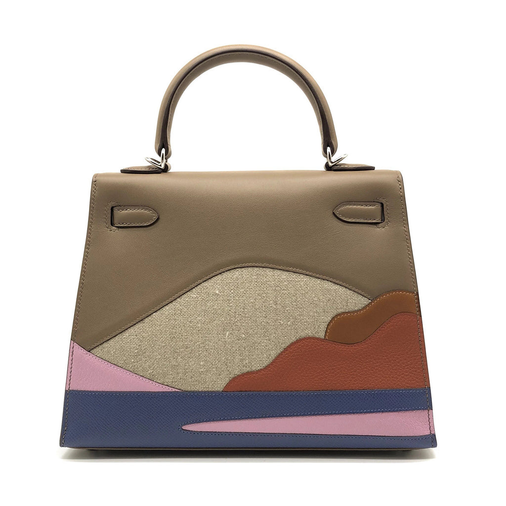 Hermes Special Order Endless Road Day  Kelly 25 cm Epsom Palladium Hardware