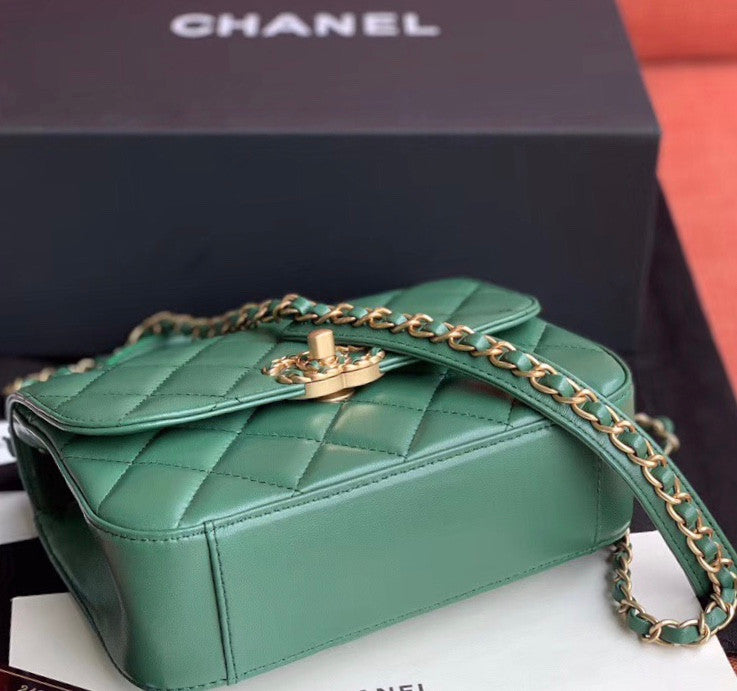 Chanel Flap Bag With Top Handle AS0970 Green