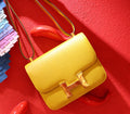 Hermes 9D Jaune Ambre Gold  Constance 24 Epsom bag with Gold Hardwares