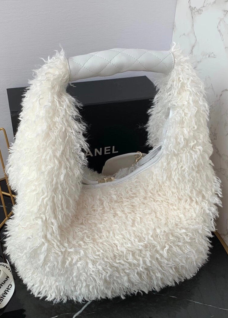 Chanel Large Hobo Bag White