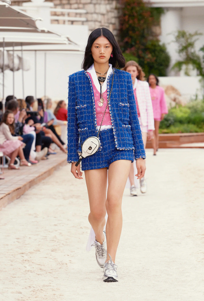 Chanel Cruise 2023 Blue Cotton Tweed Jacket