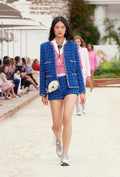 Chanel Cruise 2023 Blue Cotton Tweed Jacket