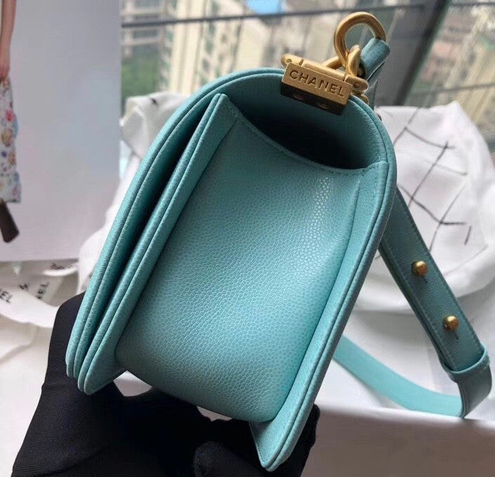 Chanel Small BOY CHANEL Handbag Baby Blue