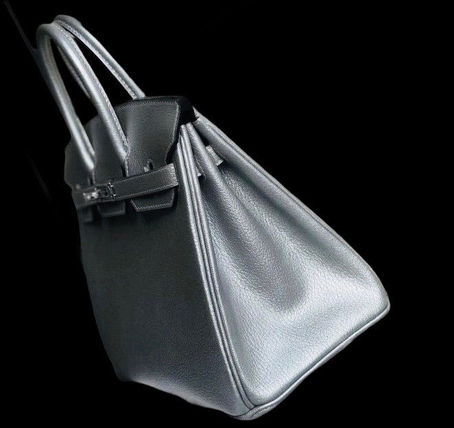 [Exclusive] Hermes Silver Birkin 25 cm Chevre Palladium Hardware