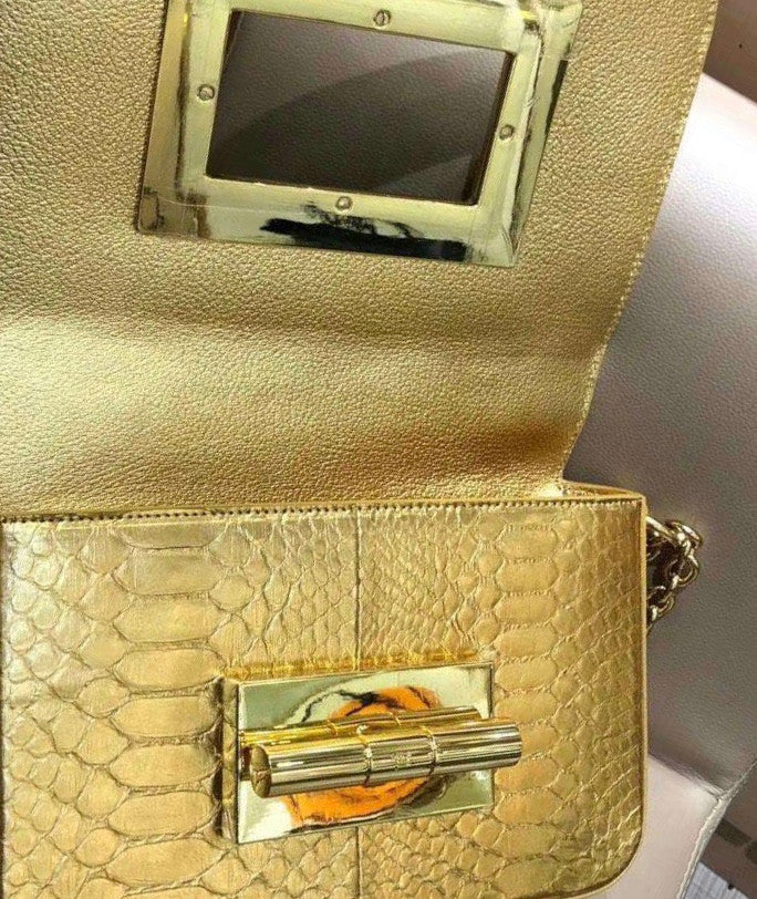 Tom Ford PYTHON MEDIUM CHAIN NATALIA GOLD