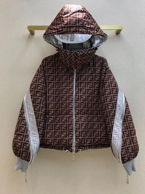 Fendi Doble-Sided JACKET Black nylon down jacket