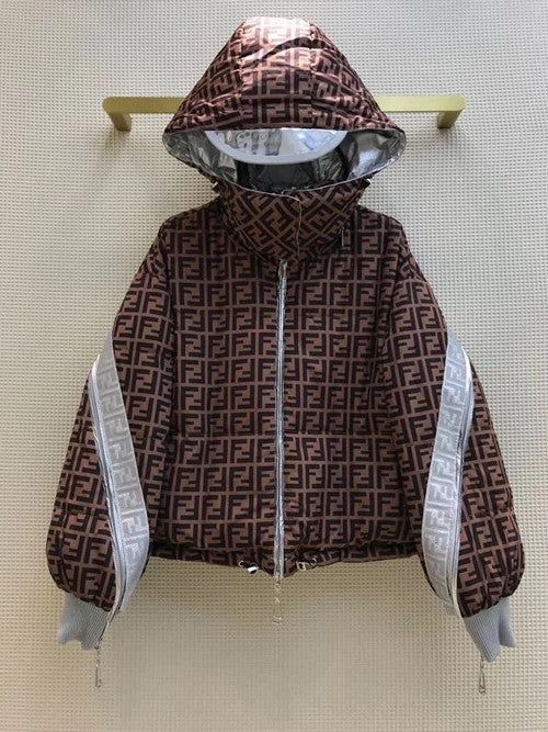 Fendi Doble-Sided JACKET Black nylon down jacket