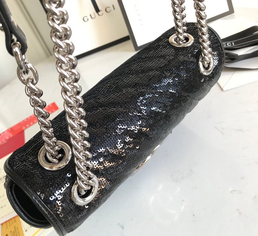 Gucci GG Marmont small sequin shoulder bag