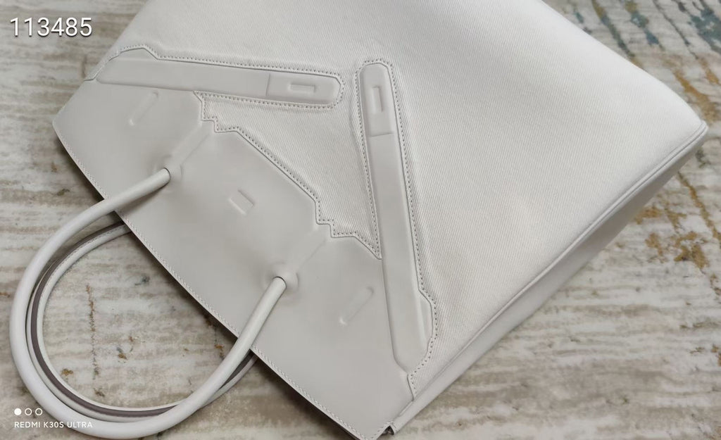Hermes Shadow Birkin 35 White Swift Palladium Hardware