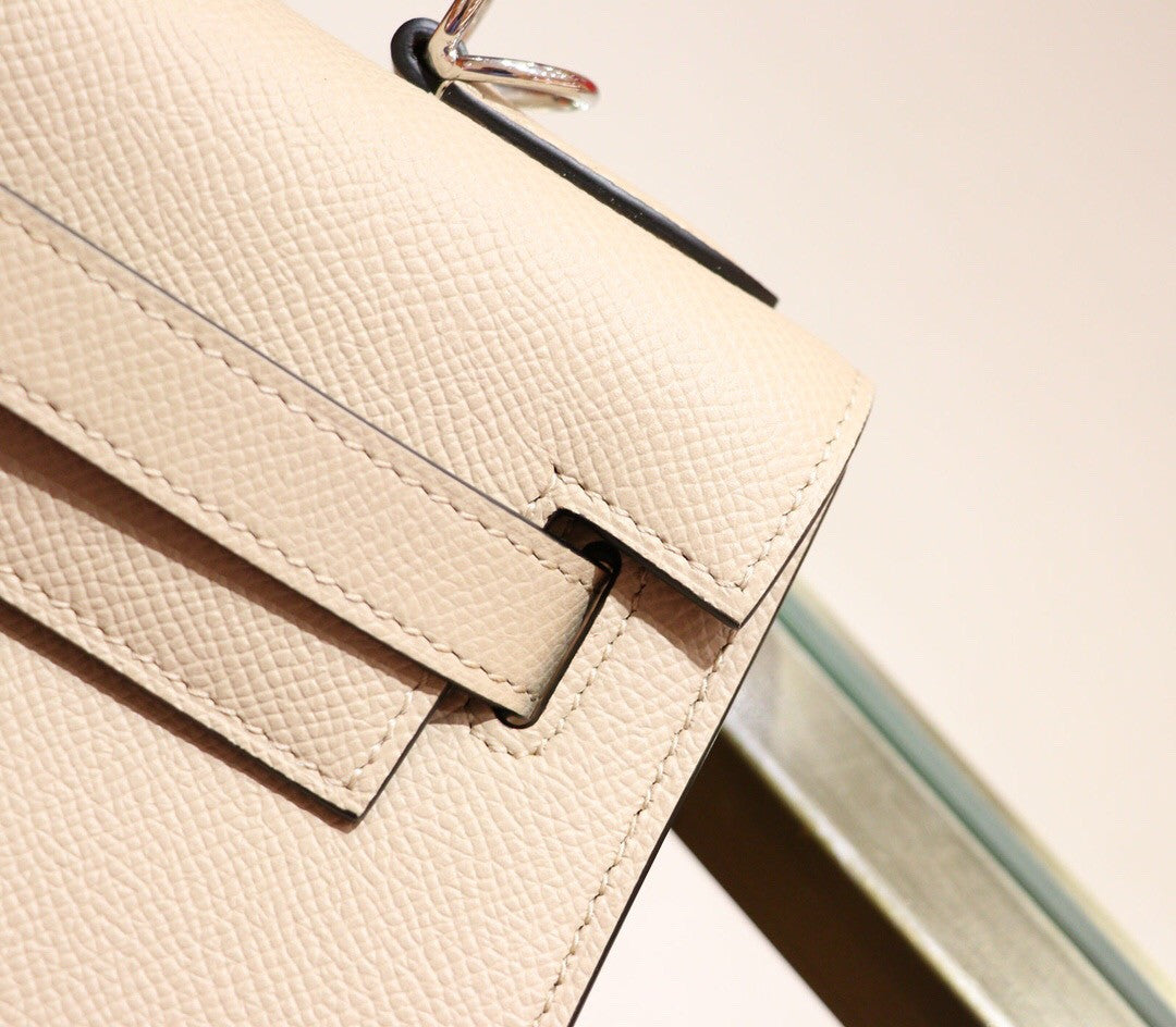 Hermès S2 Trench Kelly 28 Epsom Palladium Hardware