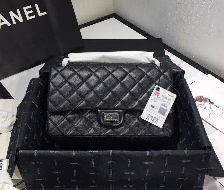 Chanel Large Aged Calfskin  2.55 Handbag SHW