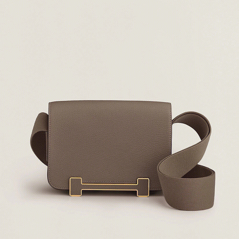 Hermès Geta Etoupe Chevre Gold Hardware