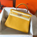 Hermes  JAUME AMBRE  Kelly 28 cm Gold Hardware