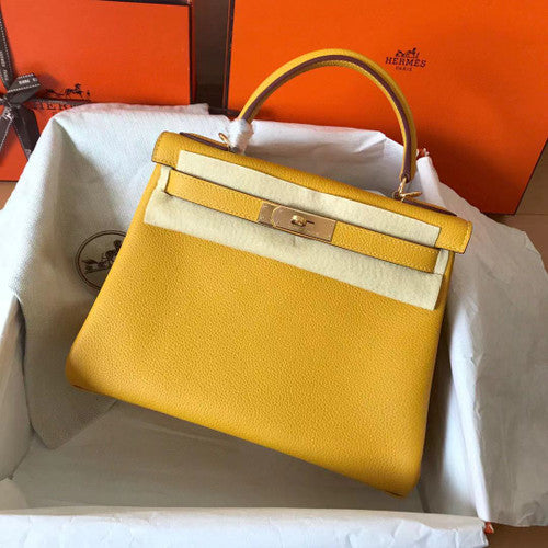 Hermes  JAUME AMBRE  Kelly 28 cm Gold Hardware