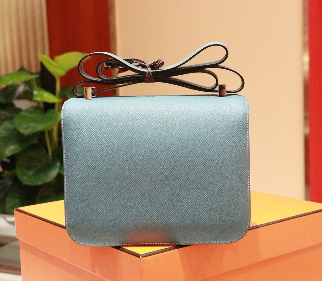 Hermes Blue Jean Constance 24 Epsom bag with palladium Hardwares