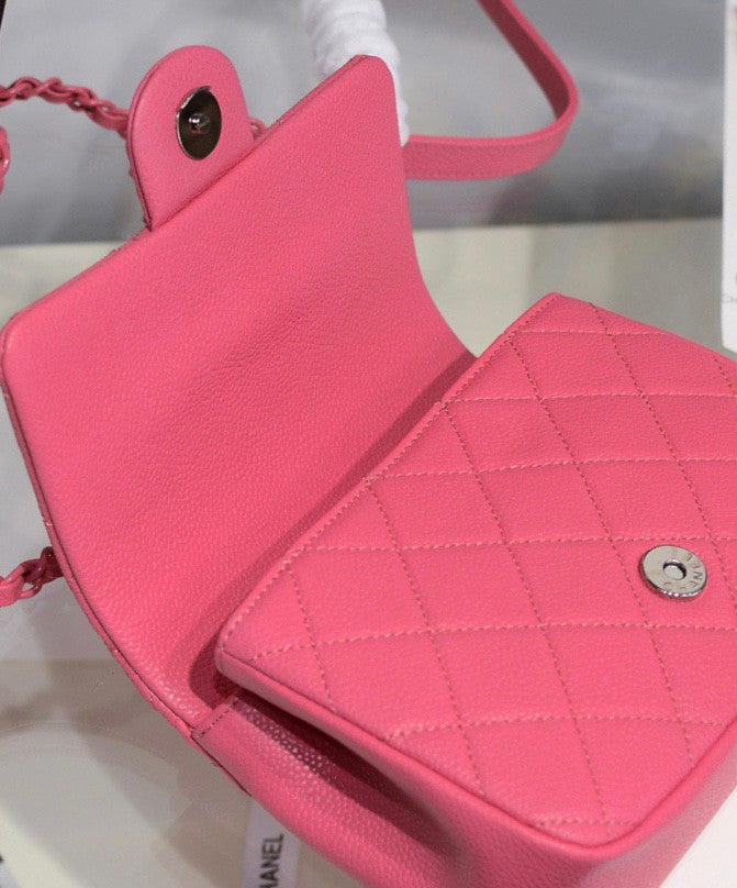 Chanel Flap Bag With Lacquered Metal