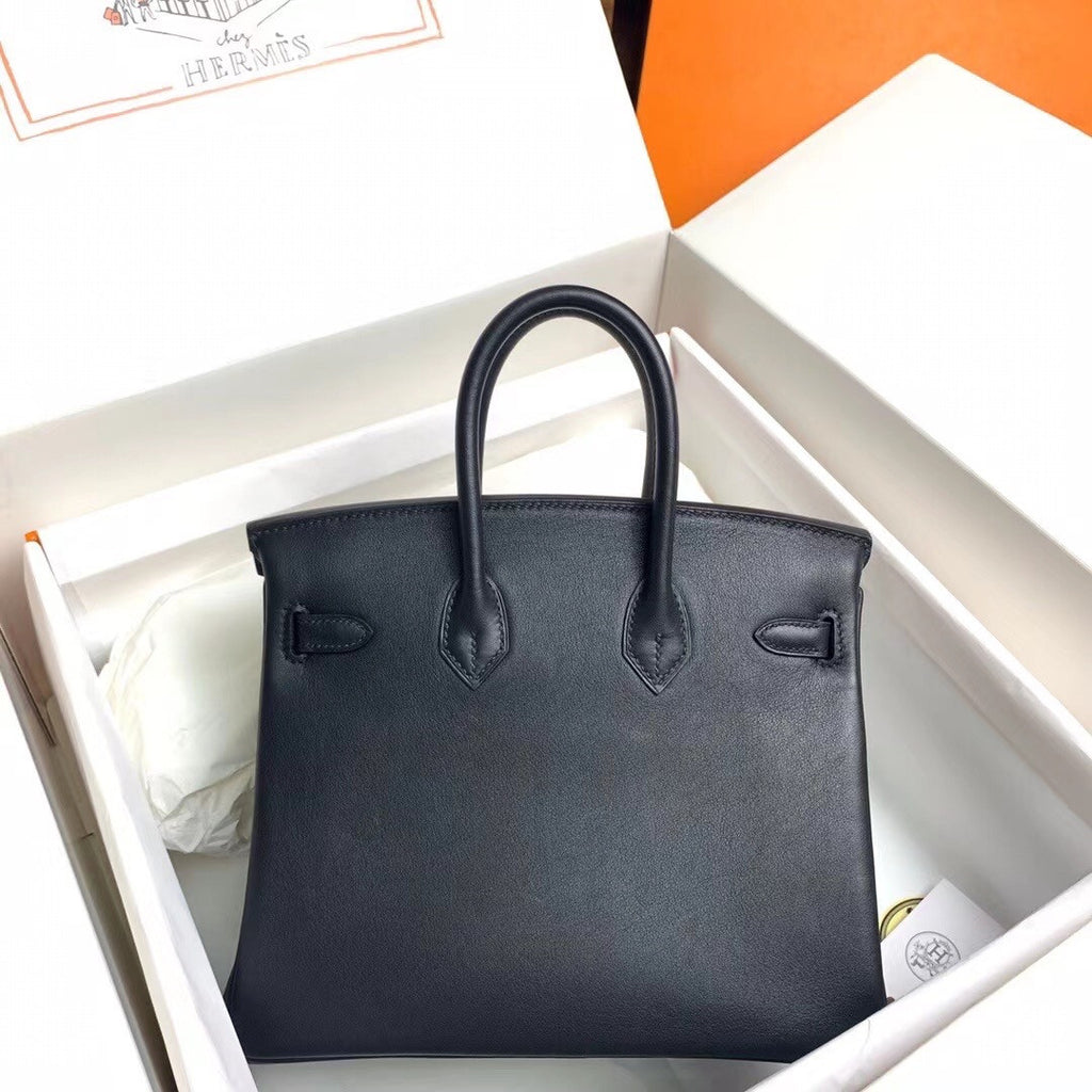 Hermes Black Birkin 25 cm Swift Gold Hardware