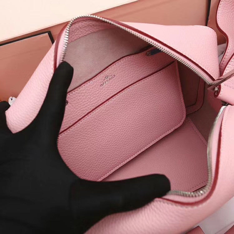 DELVAUX Cool Box Leather Satchel Pink