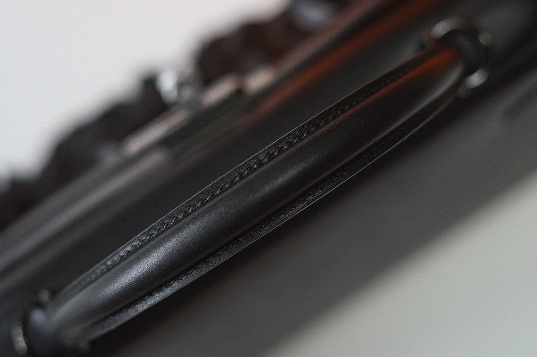 Hermes  FEATHER KELLY 32 Black feather & Swift  with Palladium Hardware