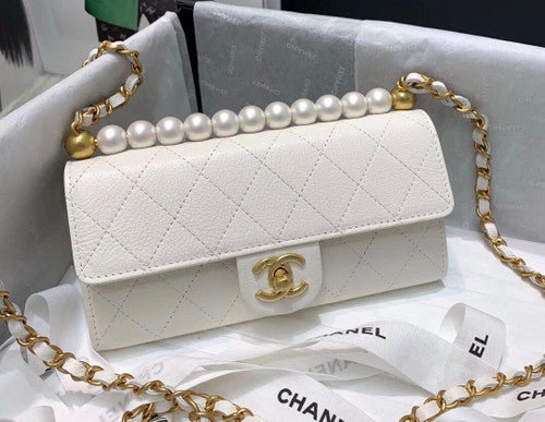 Chanel Clutch with Chain White  AP1001