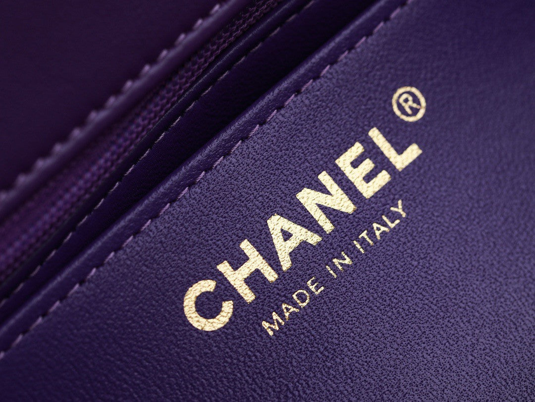 Chanel Fall-Winter 2022/23 Pre-Collection Purple  MINI FLAP BAG WITH TOP HANDLE