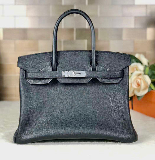 Hermes Graphite Birkin 25cm Epsom Palladium Hardware