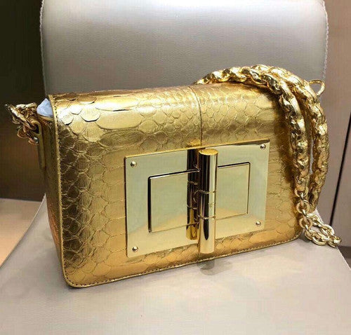 Tom Ford PYTHON MEDIUM CHAIN NATALIA GOLD