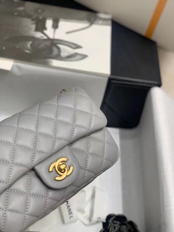 Chanel Bag Romance Rectangular Mini Flap Bag Grey