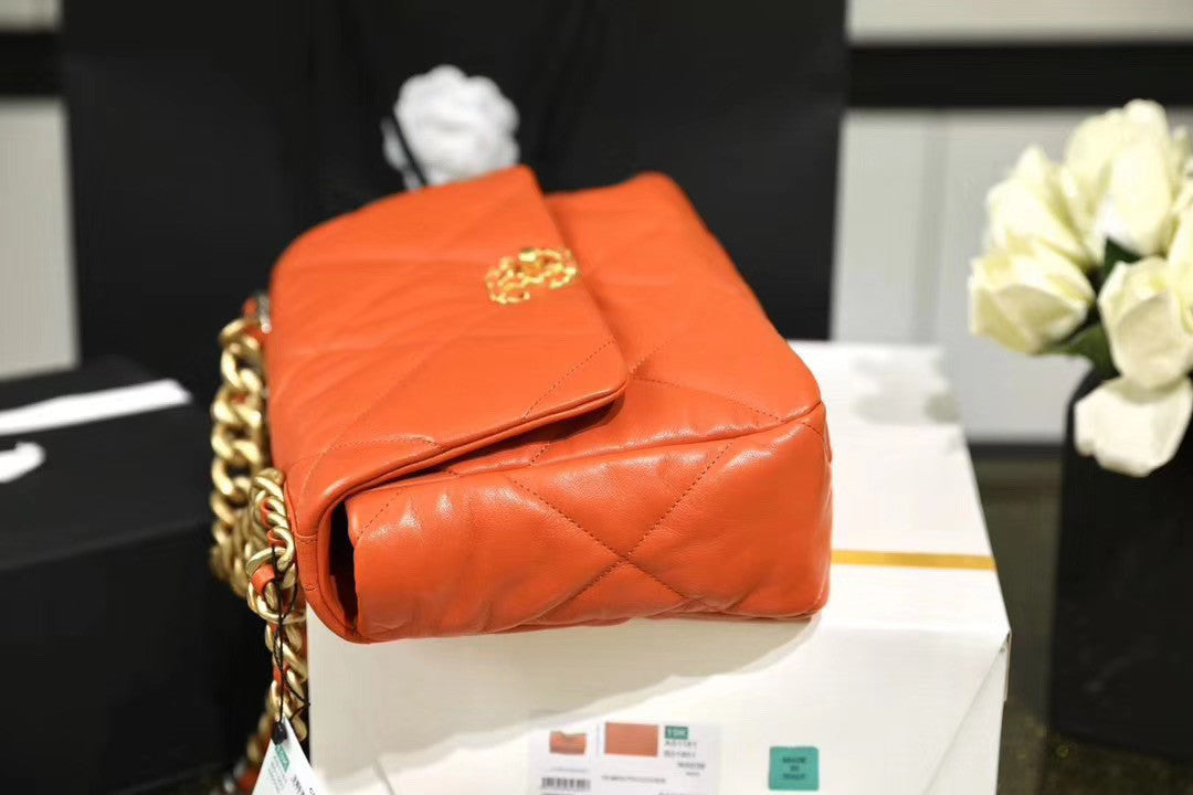 CHANEL 19 Large Flap Bag Orange