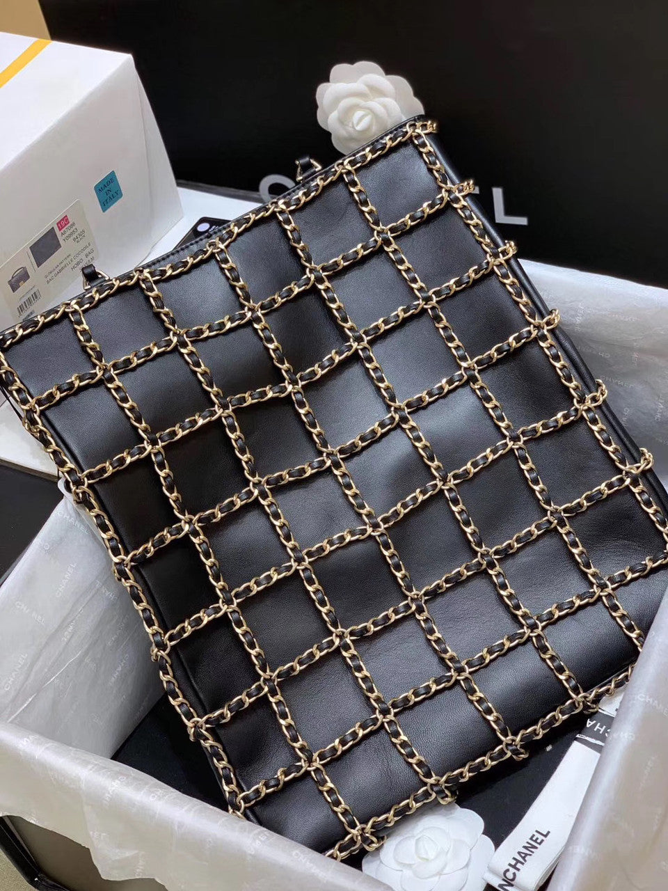 Chanel Lambskin Shopping Bag with chain