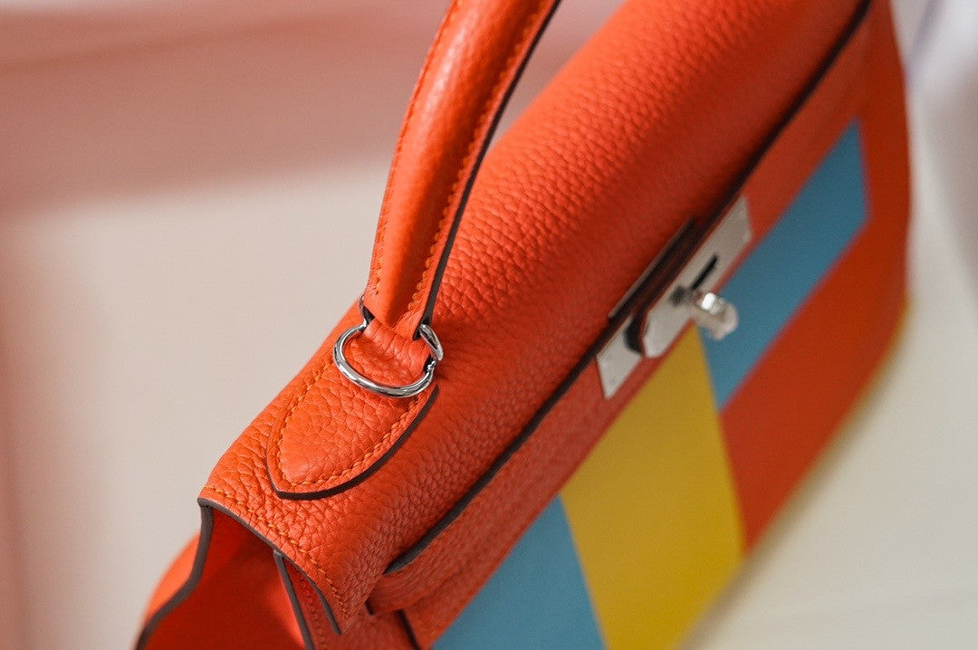 Hermes Limited Edition Kelly 28cm Lettre E Epsom PHW