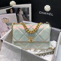 CHANEL 19 Iridescent White Large Flap Bag