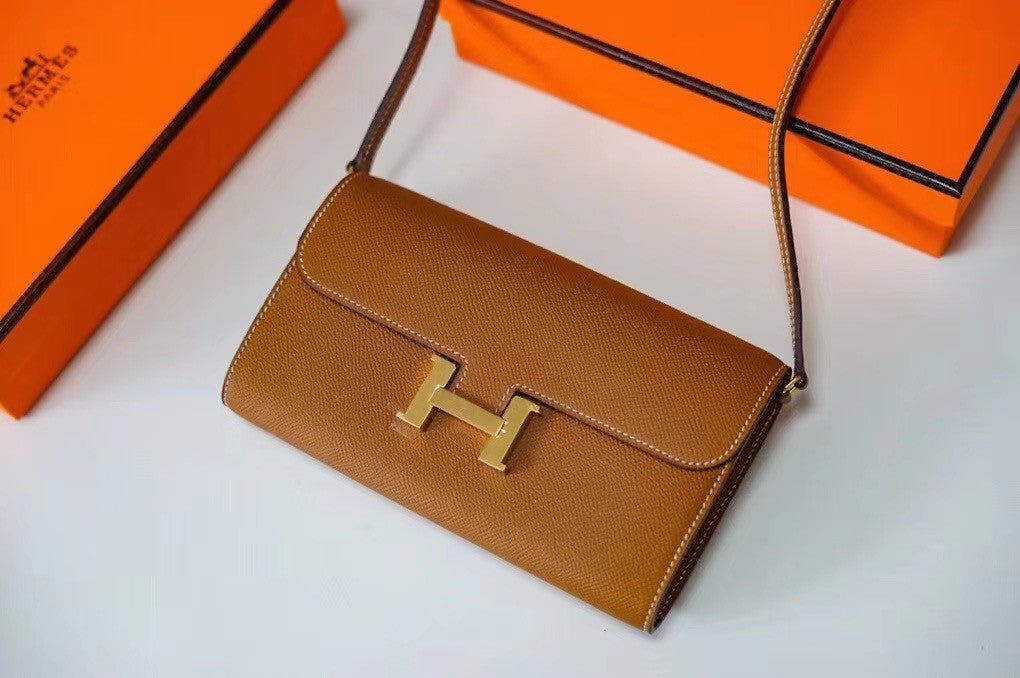 Hermes  Gold Constance Long To Go wallet Epsom Leather Gold Hardware